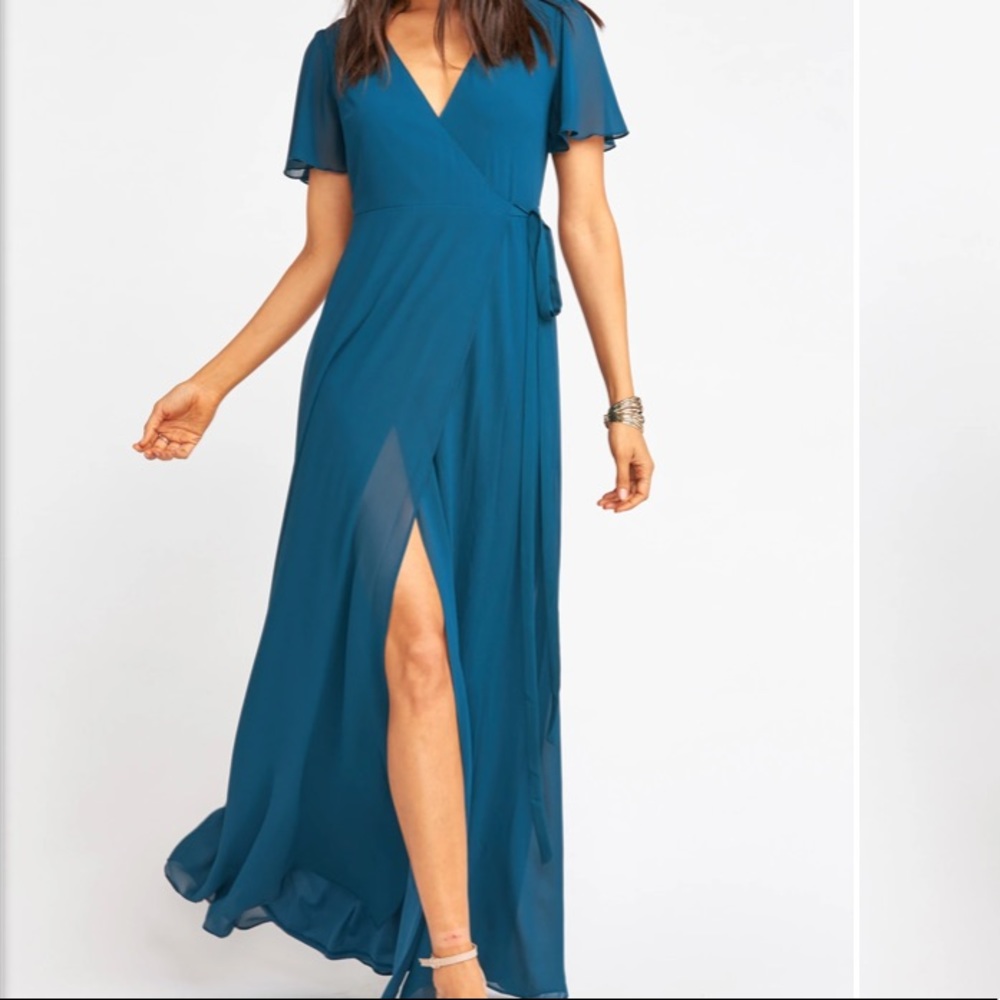 Show me your mumu Noelle flutter wrap dress